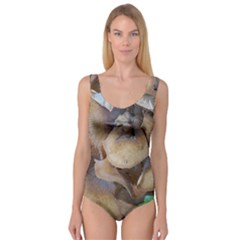 Close Up Mushroom Abstract Princess Tank Leotard  by Fractalsandkaleidoscopes