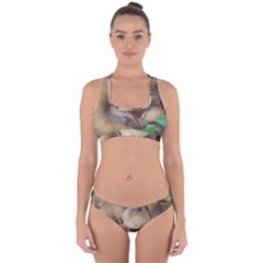 Close Up Mushroom Abstract Cross Back Hipster Bikini Set by Fractalsandkaleidoscopes
