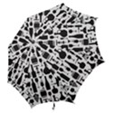 Wine Pattern Black White Hook Handle Umbrellas (Small) View2