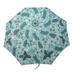 Seamless Pattern With Berries Leaves Folding Umbrellas by Vaneshart
