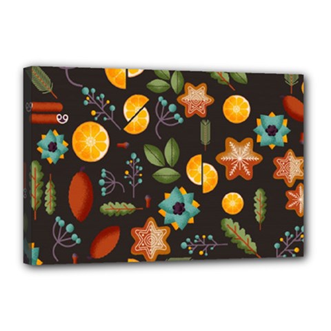 Christmas Seamless Pattern Canvas 18  X 12  (stretched) by Vaneshart