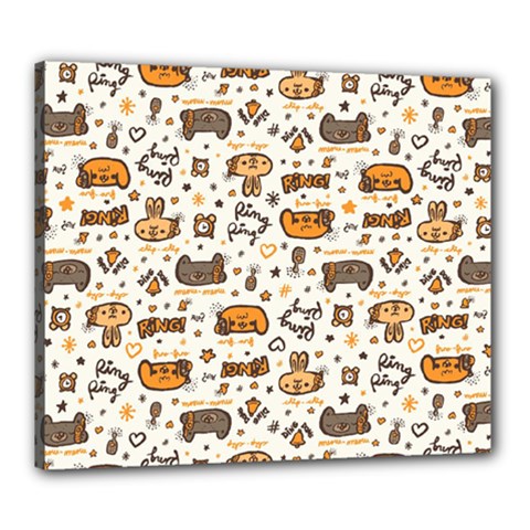 Animal Patterns Safari Canvas 24  X 20  (stretched) by Vaneshart