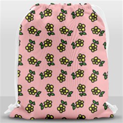 Daisy Pink Drawstring Bag (large) by snowwhitegirl