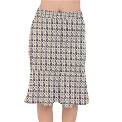 Chrix Pat Beige Short Mermaid Skirt by snowwhitegirl