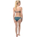 Chrix Pat Teal Twist Bandeau Bikini Set View2