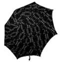 Black And White Ethnic Geometric Pattern Hook Handle Umbrellas (Medium) View2