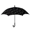 Black And White Ethnic Geometric Pattern Hook Handle Umbrellas (Medium) View3
