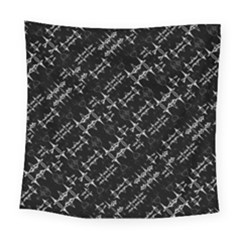 Black And White Ethnic Geometric Pattern Square Tapestry (large) by dflcprintsclothing