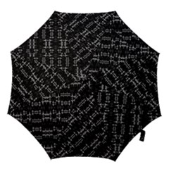 Black And White Ethnic Geometric Pattern Hook Handle Umbrellas (medium) by dflcprintsclothing