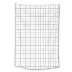 Aesthetic Black And White Grid Paper Imitation Large Tapestry by genx