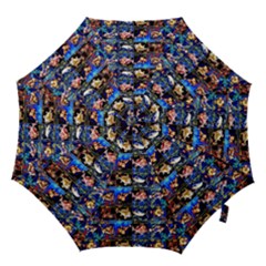 Fish Stamp 1 Hook Handle Umbrellas (medium) by ArtworkByPatrick