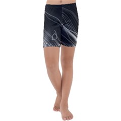 Photo Lumière Noir/gris Kids  Lightweight Velour Capri Yoga Leggings by kcreatif