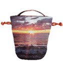 Sunset On The Ocean In Puerto Rico Drawstring Bucket Bag View2