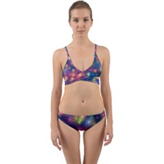 Abstract Background Graphic Space Wrap Around Bikini Set by Bajindul