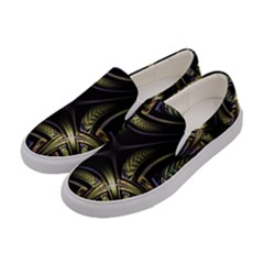 Fractal Texture Pattern Women s Canvas Slip Ons by HermanTelo