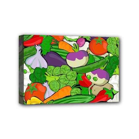 Vegetables Bell Pepper Broccoli Mini Canvas 6  X 4  (stretched) by HermanTelo