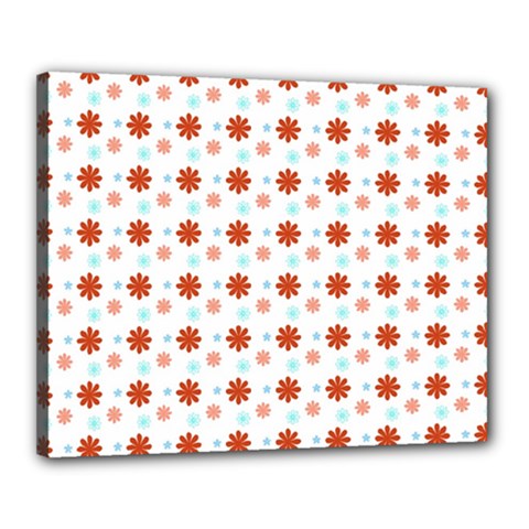 Background Flowers Multicolor Canvas 20  X 16  (stretched) by HermanTelo