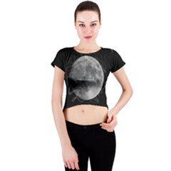 Lune Étoilé Crew Neck Crop Top by kcreatif
