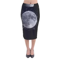 Lune Étoilé Velvet Midi Pencil Skirt by kcreatif