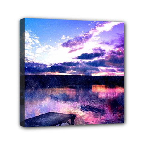 Photo Coucher Du Soleil Effet Galaxy Mini Canvas 6  X 6  (stretched) by kcreatif