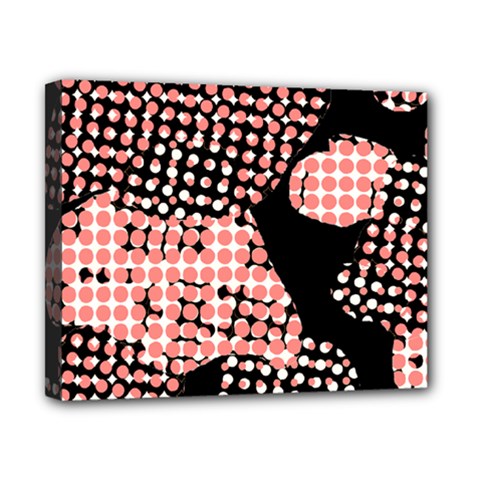 Abstrait Effet Formes Noir/rose Canvas 10  X 8  (stretched) by kcreatif