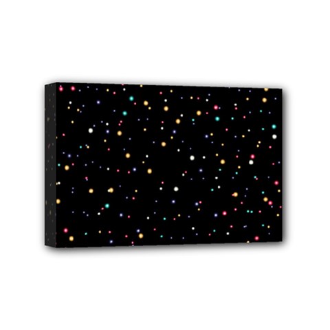 Abstract Colorful Glitters Background Vector Mini Canvas 6  X 4  (stretched) by Vaneshart
