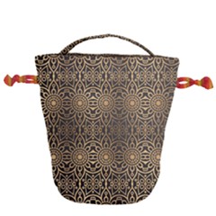 Luxury Ornamental Mandala Design Background Drawstring Bucket Bag by Vaneshart