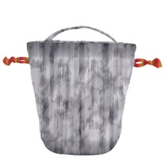 Abstrait Texture Gris/noir Drawstring Bucket Bag by kcreatif