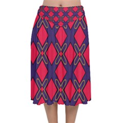 Df Wyonna Wanlay Velvet Flared Midi Skirt by deformigo