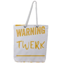 Twerking T-shirt Best Dancer Lovers & Twirken Twerken Gift | Booty Shake Dance Twerken Present | Twerkin Shirt Twerking Tee Full Print Rope Handle Tote (large) by reckmeck