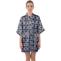 Df Alhambrine Cetta Half Sleeve Satin Kimono  by deformigo