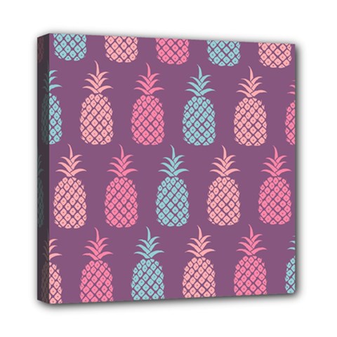 Pineapple Wallpaper Pattern 1462307008mhe Mini Canvas 8  X 8  (stretched) by Sobalvarro