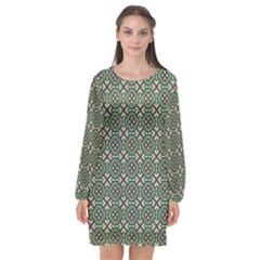 Df Rikky Frugal Long Sleeve Chiffon Shift Dress  by deformigo