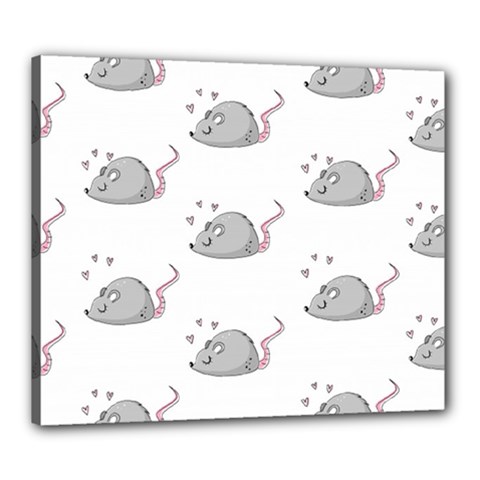 Mouse Seamless Pattern Canvas 24  X 20  (stretched) by Vaneshart