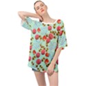 Pretty Peonies & Roses in Summer Garden Oversized Chiffon Top View1