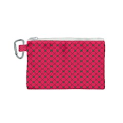 Df Magenta Legend Canvas Cosmetic Bag (small) by deformigo