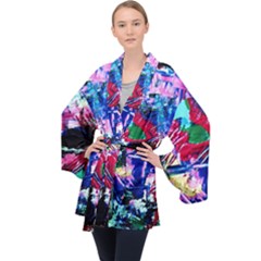 Combat Trans 6 Long Sleeve Velvet Kimono  by bestdesignintheworld