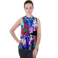 Combat Trans 6 Mock Neck Chiffon Sleeveless Top by bestdesignintheworld