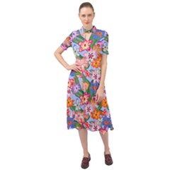 Realistic  Keyhole Neckline Chiffon Dress by printondress