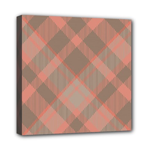 Tartan Scotland Seamless Plaid Pattern Vintage Check Color Square Geometric Texture Mini Canvas 8  X 8  (stretched) by Wegoenart