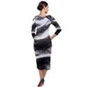 Polka Dots 1 2 Quarter Sleeve Midi Velour Bodycon Dress View2