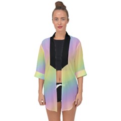 Pastel Goth Rainbow  Open Front Chiffon Kimono by thethiiird