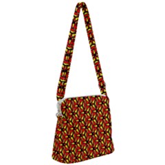 Rby-c-3-6 Zipper Messenger Bag by ArtworkByPatrick