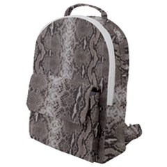Python Snakeskin Print Flap Pocket Backpack (small) by LoolyElzayat