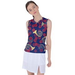 Roses French Horn  Women s Sleeveless Sports Top by BubbSnugg
