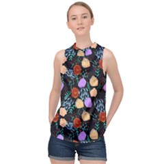 Jharu  High Neck Satin Top by fabqa