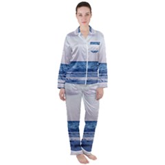 Pink Ocean Hues Satin Long Sleeve Pyjamas Set by TheLazyPineapple