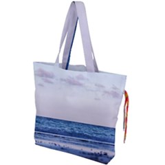 Pink Ocean Hues Drawstring Tote Bag by TheLazyPineapple