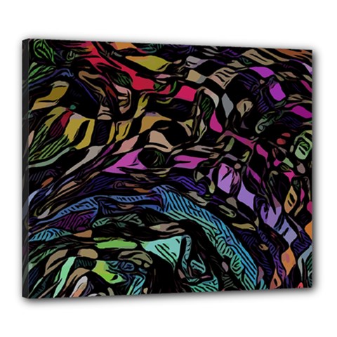 Background Drawing Colorful Pattern Canvas 24  X 20  (stretched) by Vaneshart