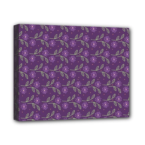 Flowers Violet Decorative Pattern Canvas 10  X 8  (stretched) by Vaneshart